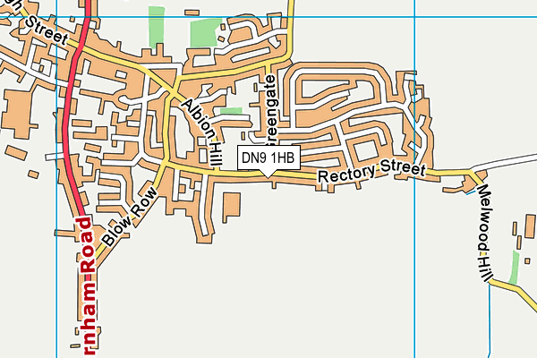 DN9 1HB map - OS VectorMap District (Ordnance Survey)