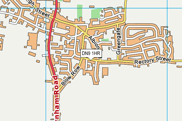 DN9 1HR map - OS VectorMap District (Ordnance Survey)