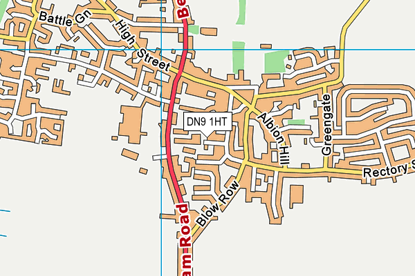 DN9 1HT map - OS VectorMap District (Ordnance Survey)