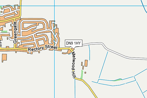 DN9 1HY map - OS VectorMap District (Ordnance Survey)