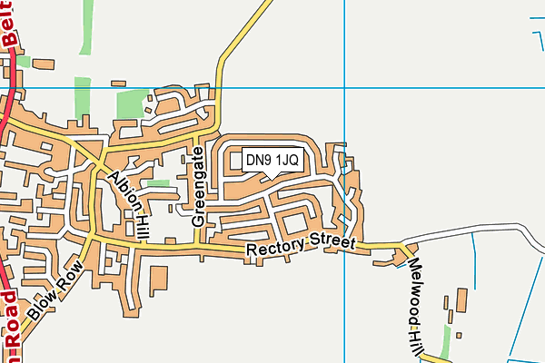 DN9 1JQ map - OS VectorMap District (Ordnance Survey)