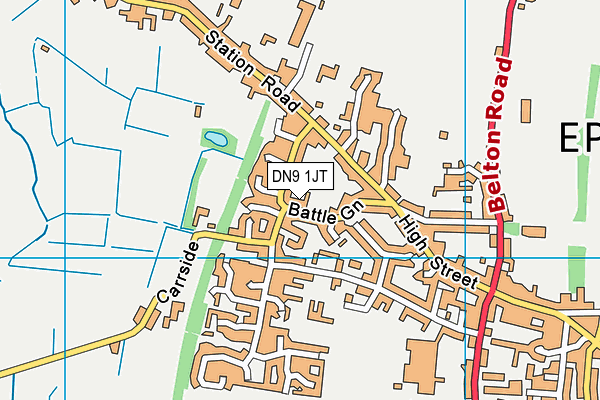 DN9 1JT map - OS VectorMap District (Ordnance Survey)