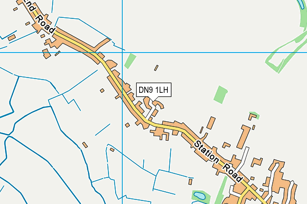 DN9 1LH map - OS VectorMap District (Ordnance Survey)