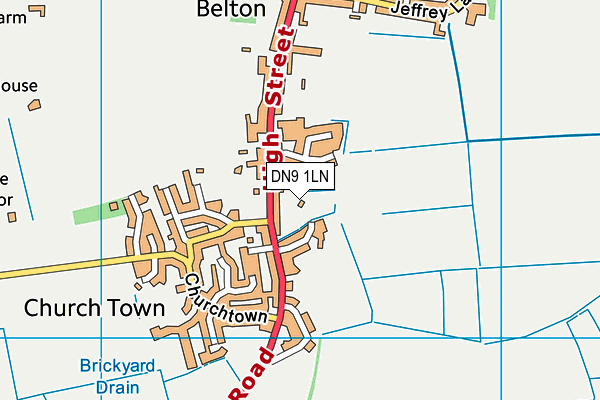 DN9 1LN map - OS VectorMap District (Ordnance Survey)