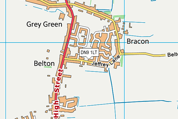 DN9 1LT map - OS VectorMap District (Ordnance Survey)