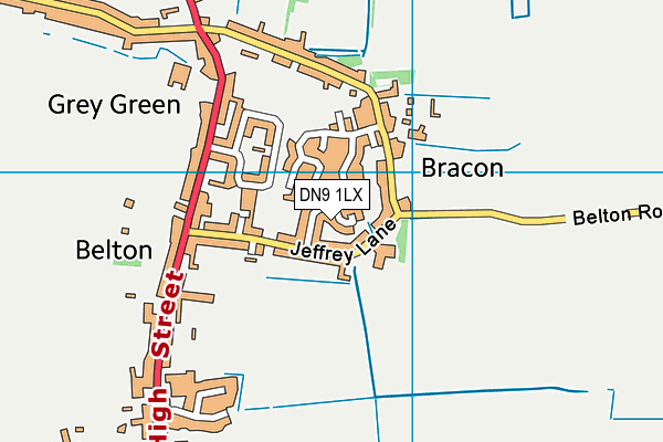 DN9 1LX map - OS VectorMap District (Ordnance Survey)