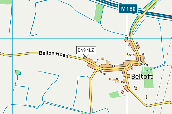 DN9 1LZ map - OS VectorMap District (Ordnance Survey)