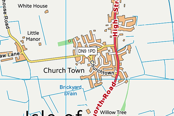 DN9 1PD map - OS VectorMap District (Ordnance Survey)