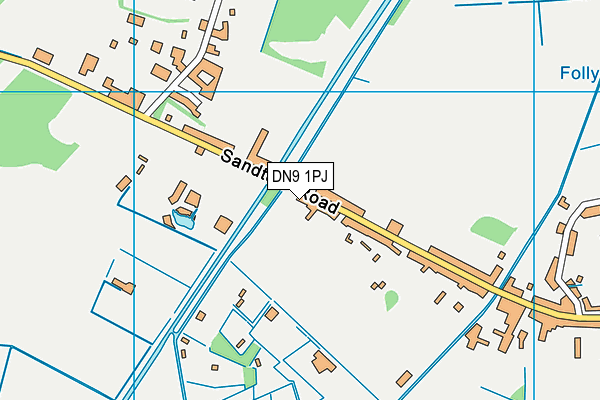 DN9 1PJ map - OS VectorMap District (Ordnance Survey)