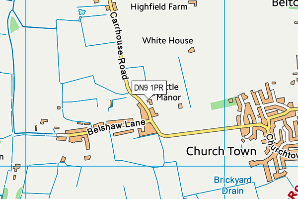 DN9 1PR map - OS VectorMap District (Ordnance Survey)