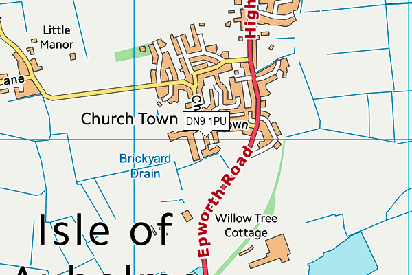 DN9 1PU map - OS VectorMap District (Ordnance Survey)