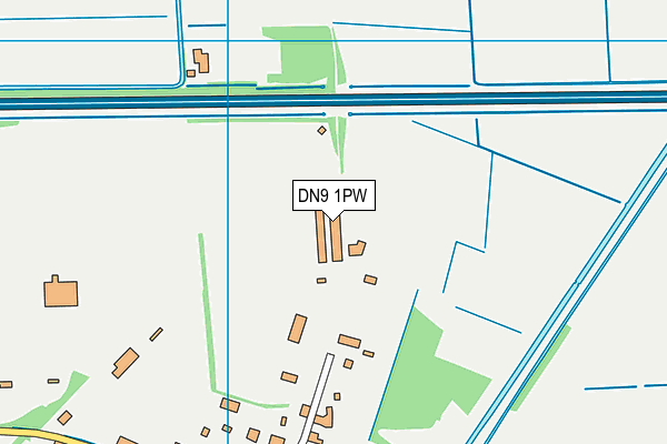 DN9 1PW map - OS VectorMap District (Ordnance Survey)