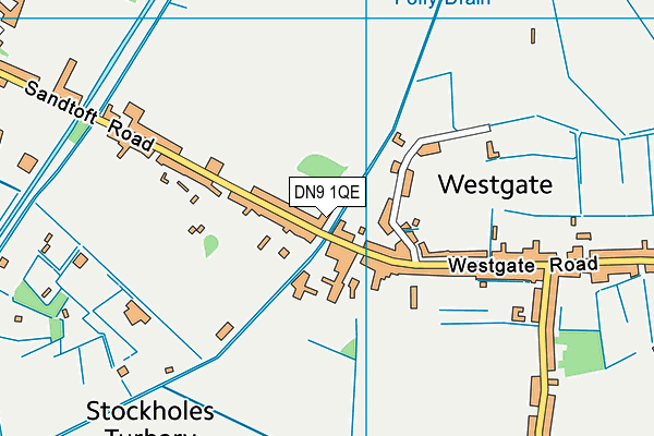 DN9 1QE map - OS VectorMap District (Ordnance Survey)