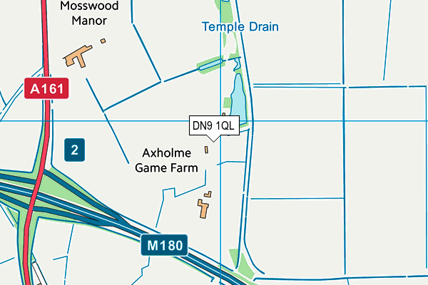 DN9 1QL map - OS VectorMap District (Ordnance Survey)