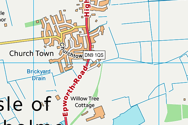 DN9 1QS map - OS VectorMap District (Ordnance Survey)