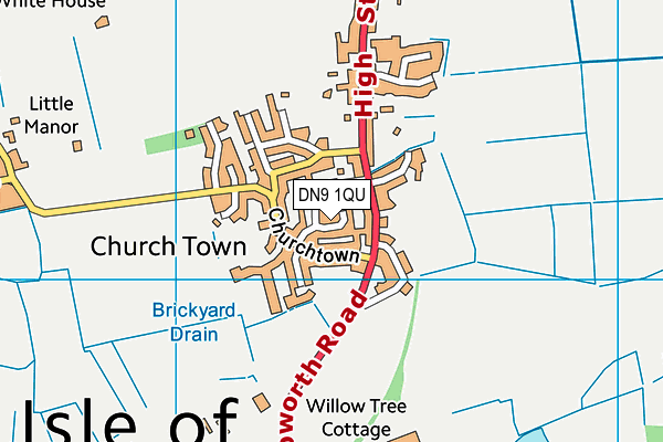 DN9 1QU map - OS VectorMap District (Ordnance Survey)