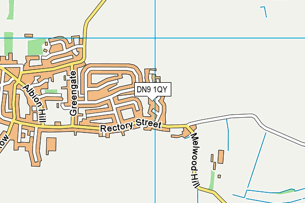 DN9 1QY map - OS VectorMap District (Ordnance Survey)