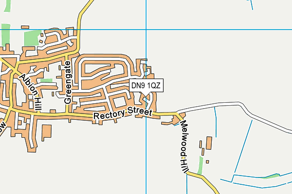 DN9 1QZ map - OS VectorMap District (Ordnance Survey)