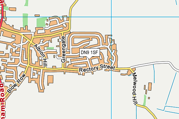 DN9 1SF map - OS VectorMap District (Ordnance Survey)