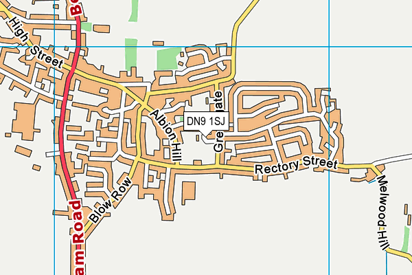DN9 1SJ map - OS VectorMap District (Ordnance Survey)