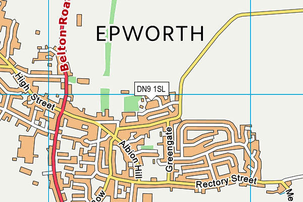 DN9 1SL map - OS VectorMap District (Ordnance Survey)