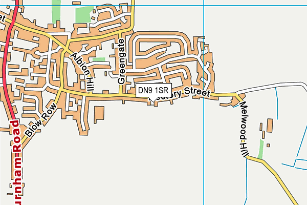 DN9 1SR map - OS VectorMap District (Ordnance Survey)