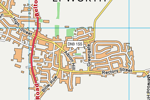 DN9 1SS map - OS VectorMap District (Ordnance Survey)