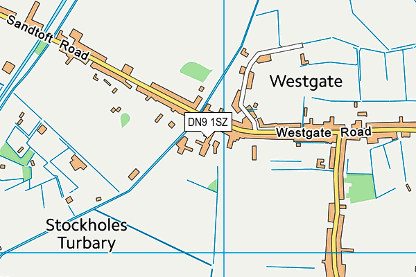 DN9 1SZ map - OS VectorMap District (Ordnance Survey)