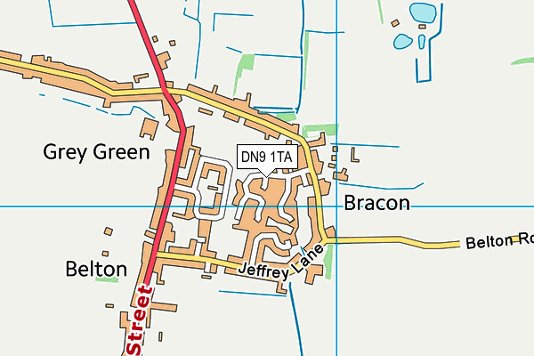 DN9 1TA map - OS VectorMap District (Ordnance Survey)