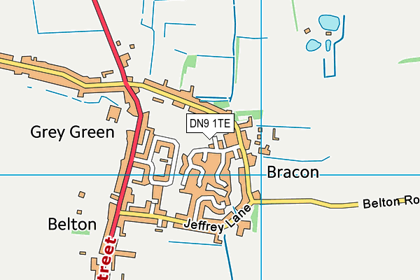 DN9 1TE map - OS VectorMap District (Ordnance Survey)