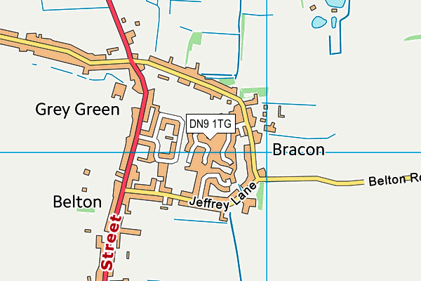 DN9 1TG map - OS VectorMap District (Ordnance Survey)