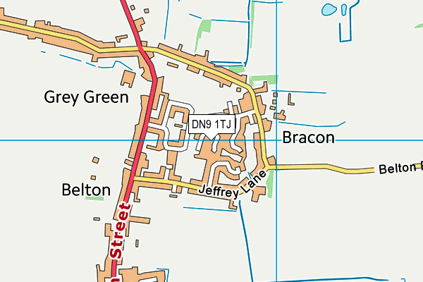 DN9 1TJ map - OS VectorMap District (Ordnance Survey)