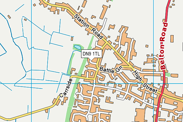 DN9 1TL map - OS VectorMap District (Ordnance Survey)