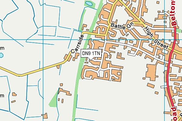 DN9 1TN map - OS VectorMap District (Ordnance Survey)