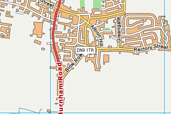 DN9 1TR map - OS VectorMap District (Ordnance Survey)