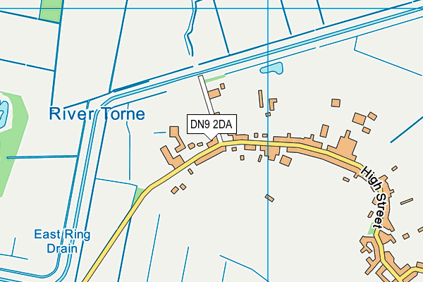 DN9 2DA map - OS VectorMap District (Ordnance Survey)