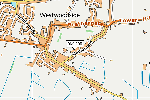 DN9 2DR map - OS VectorMap District (Ordnance Survey)