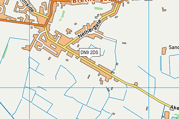 DN9 2DS map - OS VectorMap District (Ordnance Survey)