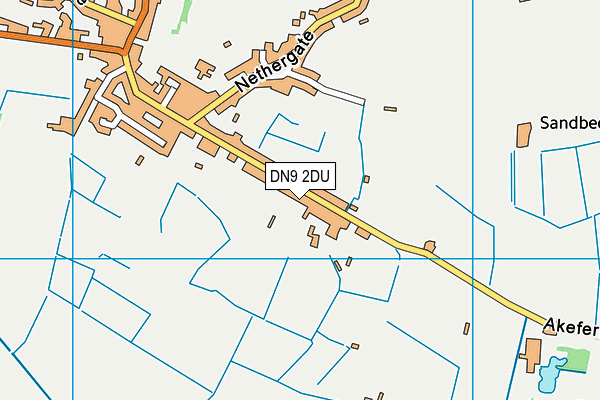 DN9 2DU map - OS VectorMap District (Ordnance Survey)