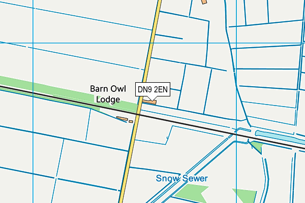 DN9 2EN map - OS VectorMap District (Ordnance Survey)