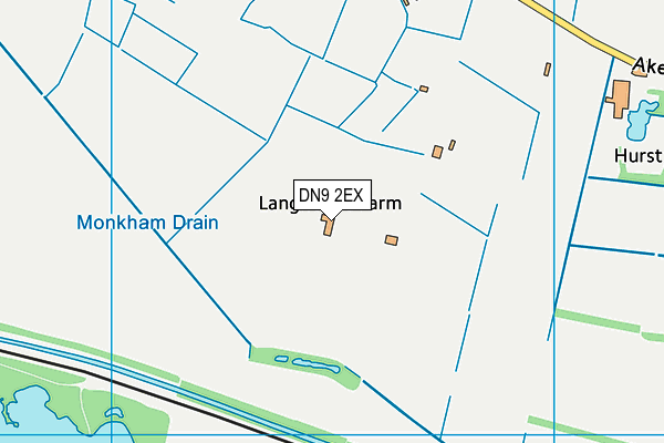 DN9 2EX map - OS VectorMap District (Ordnance Survey)