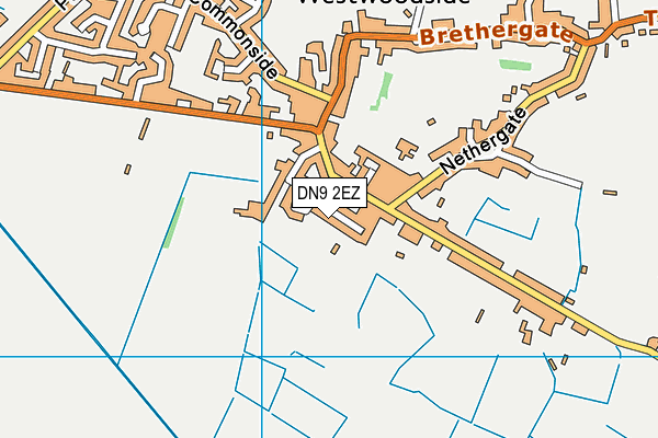 DN9 2EZ map - OS VectorMap District (Ordnance Survey)