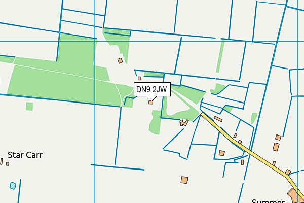 DN9 2JW map - OS VectorMap District (Ordnance Survey)