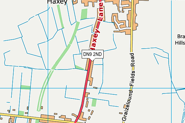 Haxey Playing Fields map (DN9 2ND) - OS VectorMap District (Ordnance Survey)
