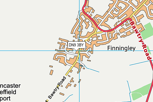 DN9 3BY map - OS VectorMap District (Ordnance Survey)