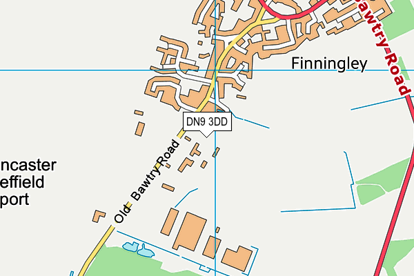 DN9 3DD map - OS VectorMap District (Ordnance Survey)