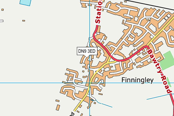 DN9 3ED map - OS VectorMap District (Ordnance Survey)