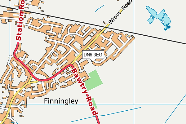 DN9 3EG map - OS VectorMap District (Ordnance Survey)