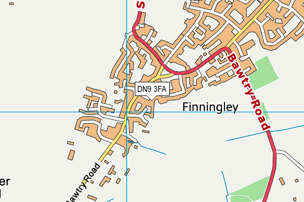 DN9 3FA map - OS VectorMap District (Ordnance Survey)