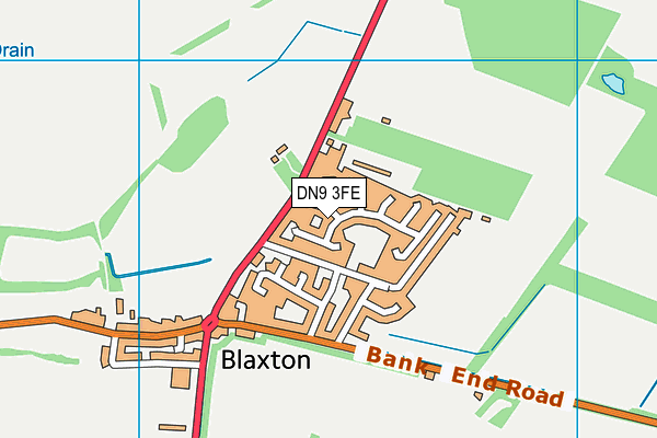 DN9 3FE map - OS VectorMap District (Ordnance Survey)